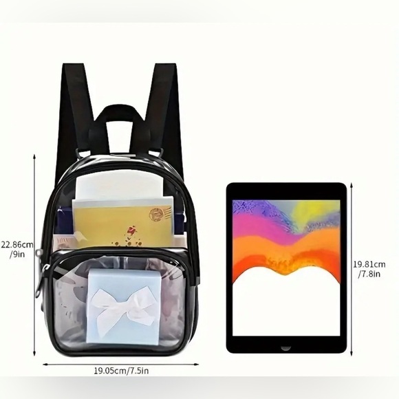 Travel Passions - Clear with Pink Trim Waterproof Backpack - Picture 4 of 5